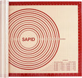 Sapid Extra Thick Silicone Pastry Mat - Non-Slip Baking Surface with Measurements | Extra Large 20" x 28" Red