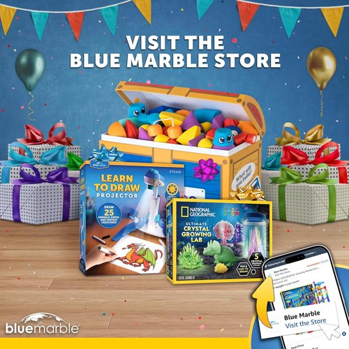 National Geographic Ultimate Space Gemstone Dig Kit - 8 Planet-Shaped Bricks with 16 Real Gems for Kids