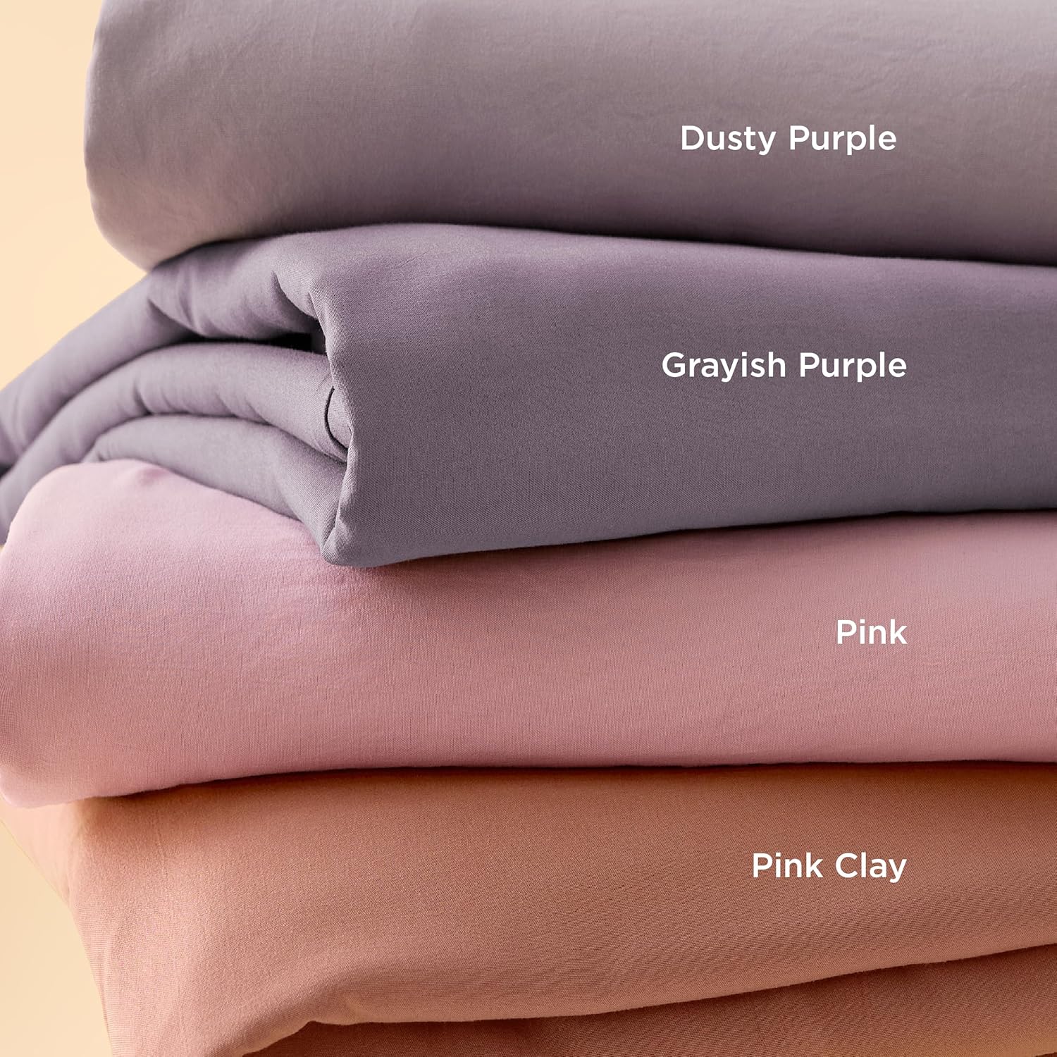 Bedsure Pink Duvet Cover Set - Soft Cotton-Like Polyester, Full Size 3-Piece Bedding Set, 80x90" with Zipper Closure