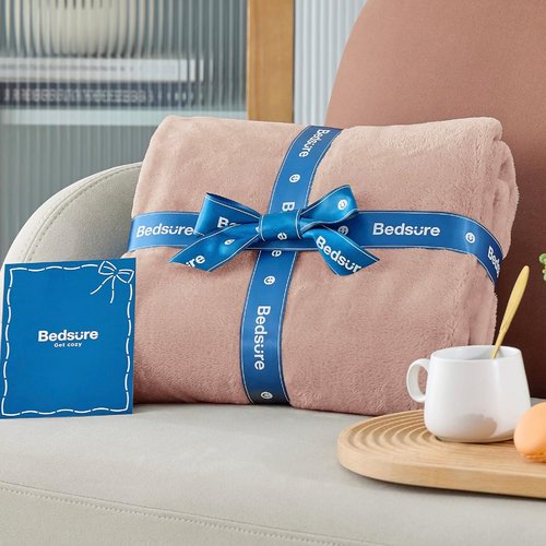 Bedsure GentleSoft Fleece Blanket - Cozy Lightweight Plush Twin Size Dusty Pink, 60x80 Inches