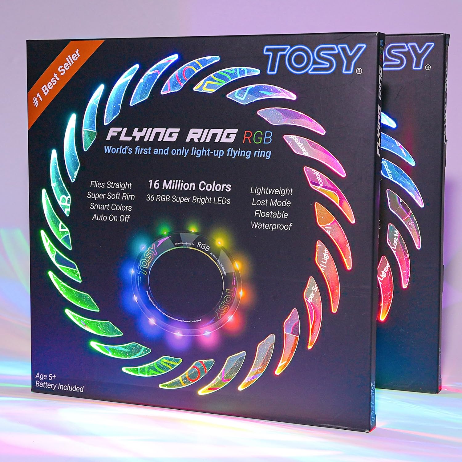 TOSY Flying Ring - Super Bright RGB LED Toy with Lost Mode | Waterproof Fun for Kids & Teens