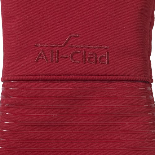 All-Clad Premium Silicone Oven Mitt: Heat Resistant to 500 Degrees - 100% Cotton & Silicone, 14"x7" Pot Holder for Kitchen and Barbeque, (1-Pack), Chili