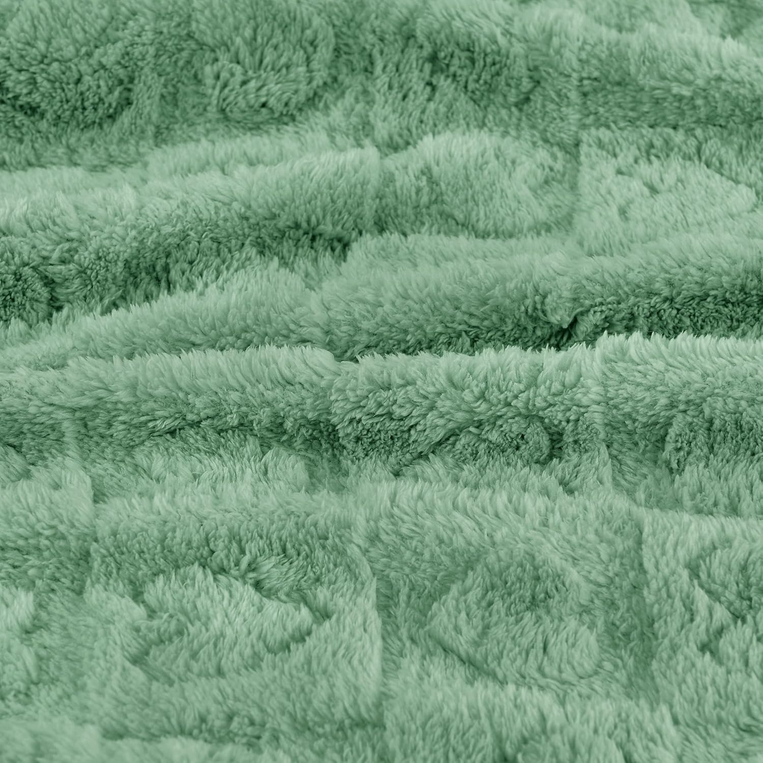 Yurhap Fleece Baby Blanket - Ultra Soft Heart Checkered Design | Cozy 30"x40" Sage Green for Infants