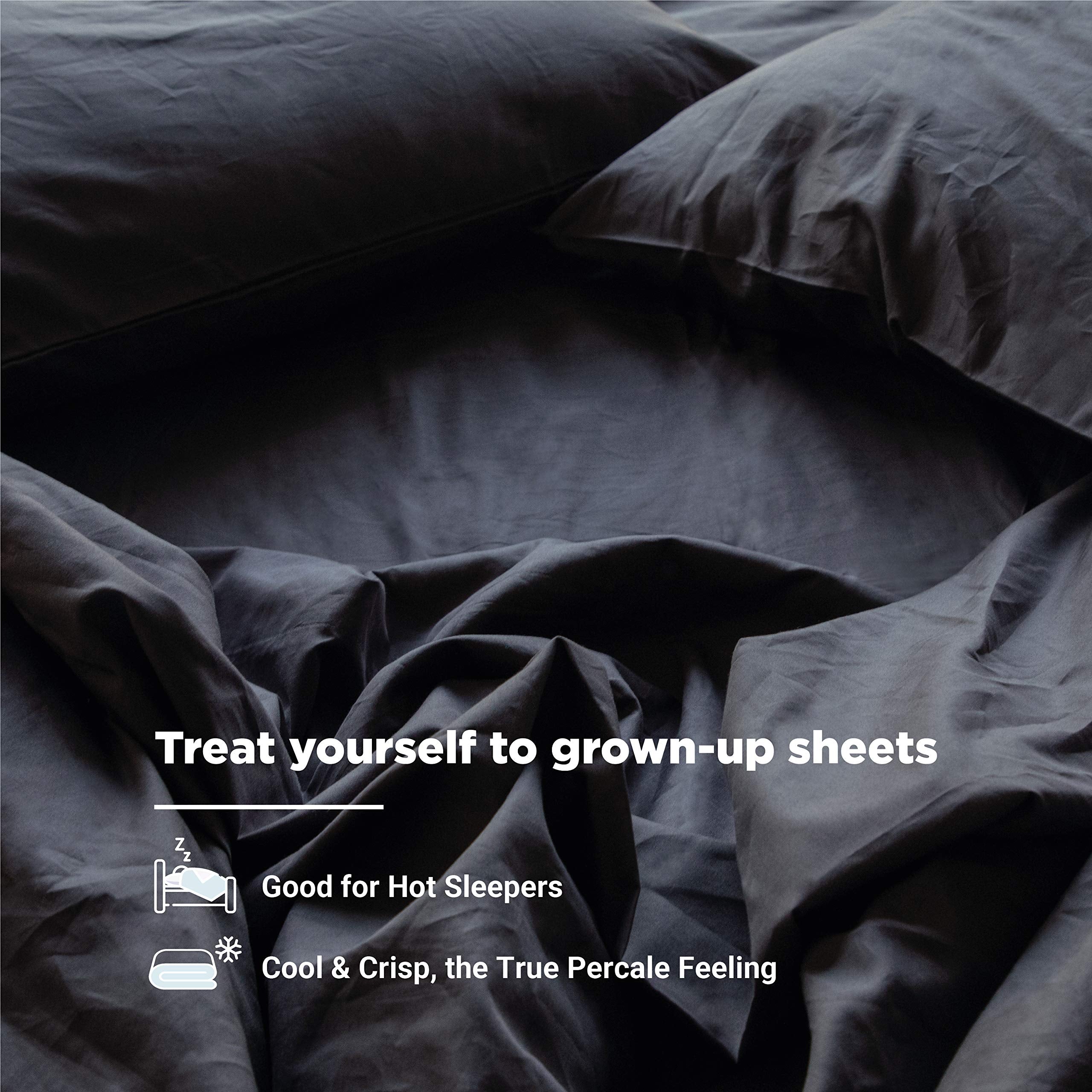 Fabdreams 100% Organic Cotton King Pillow Case Set | California King Size Pillow Case Set | 400 Thread Count | GOTS Certified | Long Staple Cotton | Soft Silky Shiny | 20" x 40" | Dark Blue