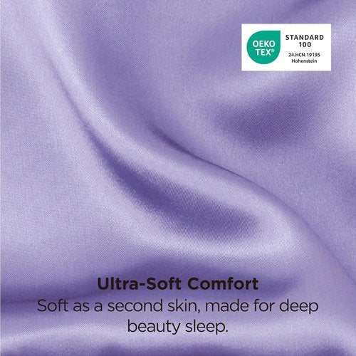 Bedsure Satin Pillowcase - Luxurious Lilac Silky Pillowcases for Hair & Skin | 20x30 Inches, 2-Pack