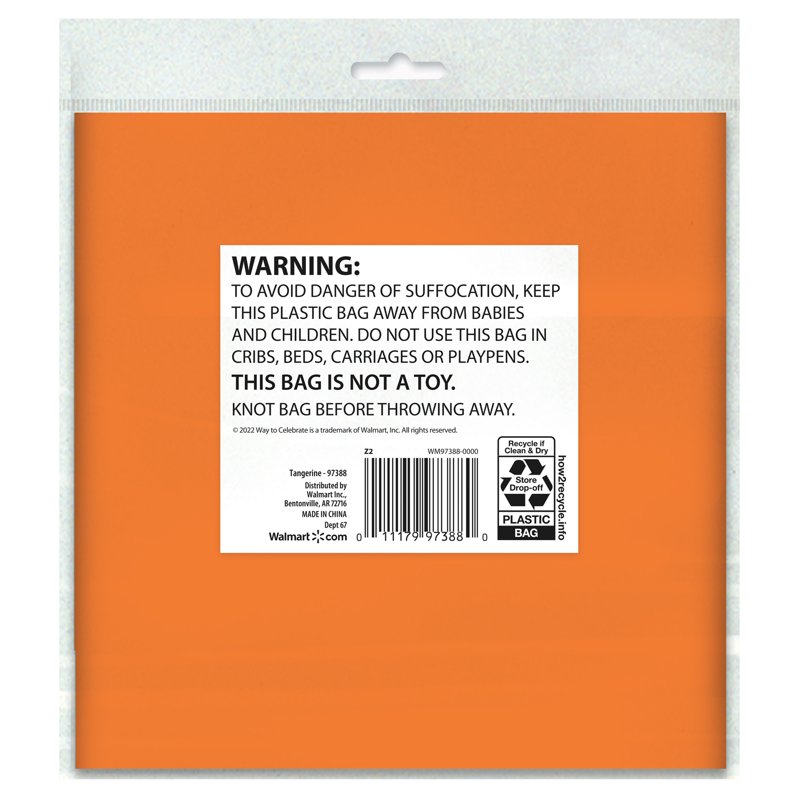 Orange Rectangular Plastic Table Cover - 54 IN x 108 IN - Single