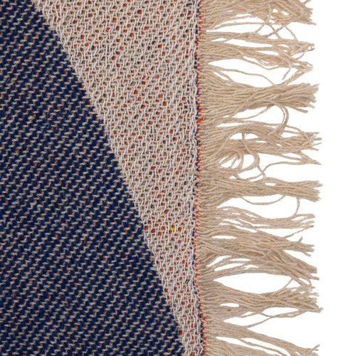Bloomingville Woven Cotton Blend Throw with Abstract Design and Fringe, Multicolor