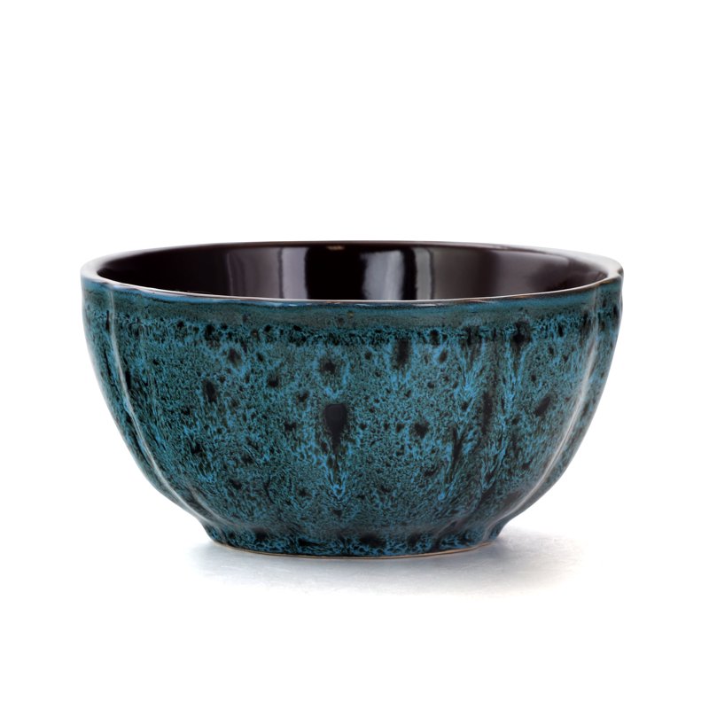 16-Piece Round Stoneware Dinnerware Set - Blue