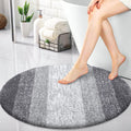 OLANLY 30-Inch Round Bathroom Rug - Extra Soft, Absorbent Microfiber | Quick Dry, Machine Washable, Grey
