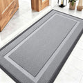 OLANLY Waterproof Front Door Mat - All-Season Indoor Outdoor Doormat, Easy Clean, 47x23, Silver Gray