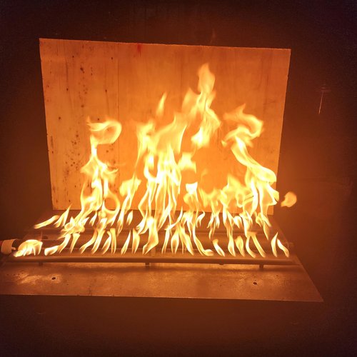 Americangaslogs Rectangular Gas Fire Pit and Gas Fireplace H-Burner H Burner with 3 Pipes (18 Inch) Patent Applied