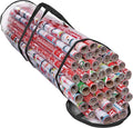 Primode Wrapping Paper Storage Bag - Heavy Duty Organizer for 24 Rolls | Fits 40-Inch Long Rolls (Black)