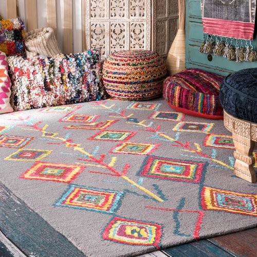 nuLOOM Hand Tufted Belini Accent Rug, 3x5, Grey