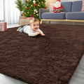 OLANLY 6x6 Area Rug - Soft, Fluffy Shaggy Design for Living Room & Bedroom | Machine Washable, Ideal for Kids & Nursery Decor