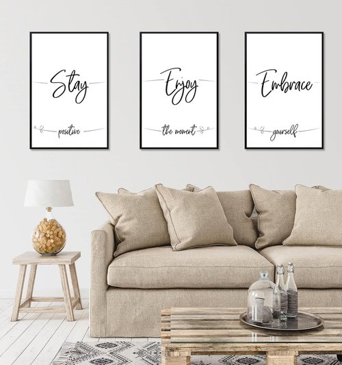ELSKER&HOME Black Poster Frame 3-Pack - Sturdy 24x36 Picture Frames for Horizontal or Vertical Mounting