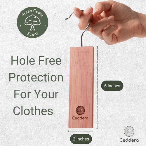 Ceddera Essential Cedar Bundle | Natural Cedar Blocks for Clothes Storage | Eco Friendly Cedarwood for Closets | Moth Ball Alternative | 58 Total Pieces - 8 Hang Ups, 24 Rings, 24 Balls & 2 Sachets