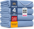 Utopia Bedding Washable Underpads - Waterproof Reusable Incontinence Bed Pads | 34" x 52" (Pack of 4) - Heavy Absorbency for Adults, Kids, and Pets (Blue)
