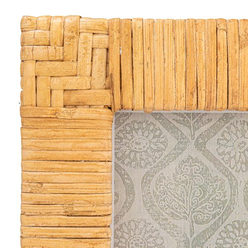 Creative Co-Op Handwoven Rattan Photo Frame, Natural(Holds 5" x 7" Photo)