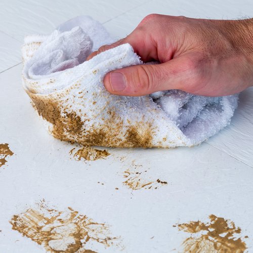 S&T INC. Multipurpose Cotton Terry Cleaning Towels for Home, Automotive, and Garage, 14 Inch x 17 Inch, White, 24 Pack