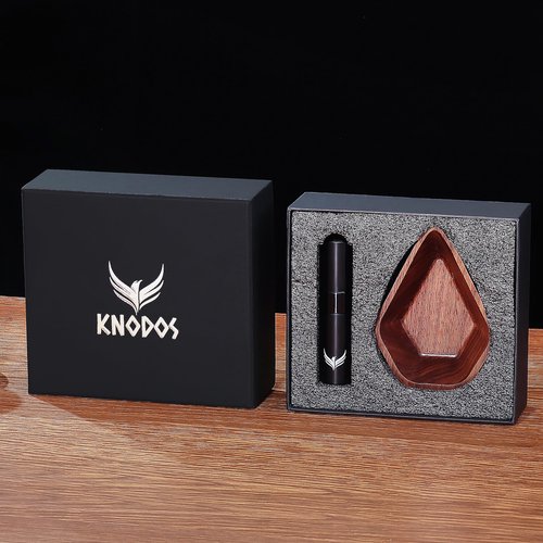 KNODOS Walnut Coffee Bean Dosing Cup and RDT Coffee Spritzer Set Coffee Bar Accessories Wooden Dosing Vessel Single Dose Coffee Measuring Tray Kit