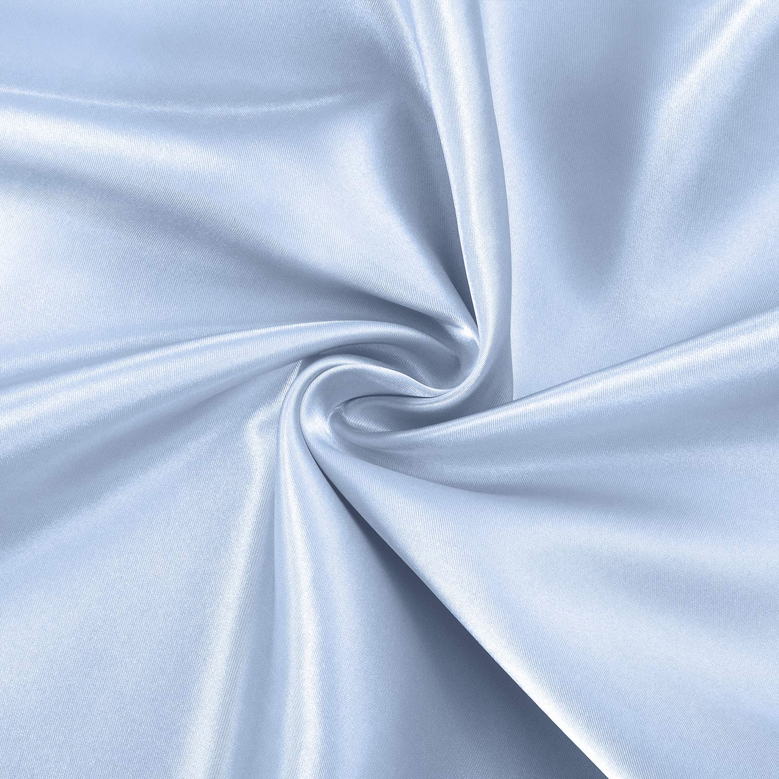 SiinvdaBZX 3-Piece Set Satin Twin XL Fitted Sheet & 2 Pillowcase, Baby Blue Silky Soft Fitted Bottom Sheet Twin Extra Long Bed Sheets, Wrinkle Free, Fade Resistant (Deep Up to 15")