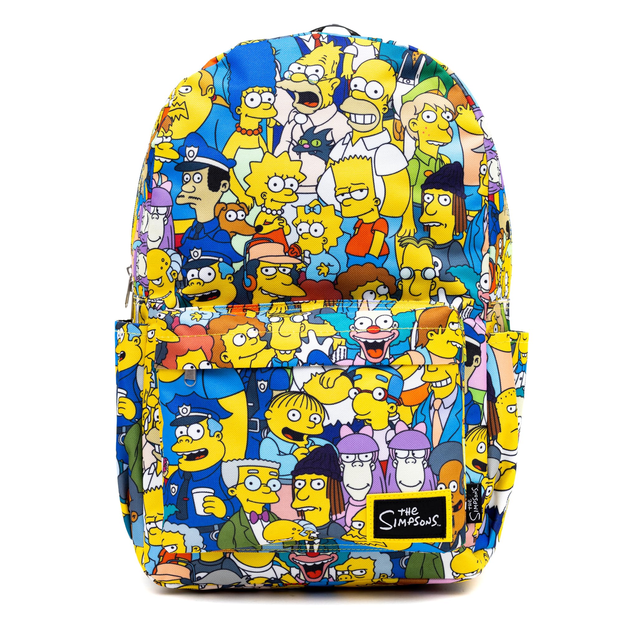 The Simpsons Backpack Set - Bundle of 17” School Backpack with Front Pocket and Water Bottle | Simpsons School Supplies for Kids and Adults