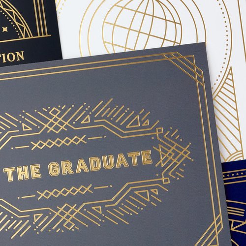 Hallmark Graduation Cards Assortment, Gold Foil Neutrals (16 Cards and Envelopes, 4 Designs)