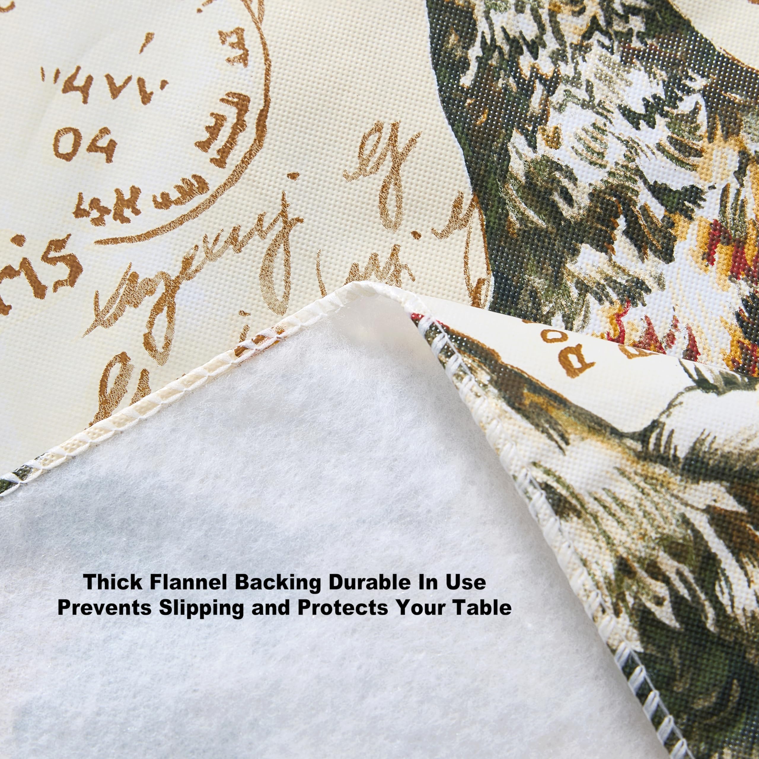 Newbridge Farm Fresh Rooster Rectangle Vinyl Flannel Backed Tablecloth, 60 x 102 Inch, Indoor Outdoor Vinyl Table Cloth, Roosters and Hens