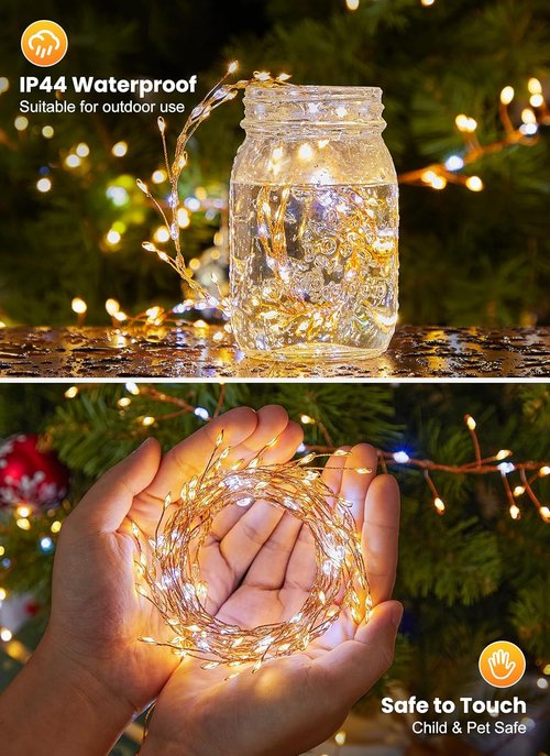 Fairy Lights 40FT - 480 LEDs Battery Operated Indoor String Lights with Timer | Perfect for Home Decor