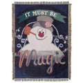 Northwest Frosty the Snowman,'It's Magic' Woven Tapestry Throw Blanket, 48' x 60', Multi Color