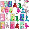 JOYIN 30 Pack Valentines Day Gift Cards with Gift Glitter Flip Sequin Keychain for Valentine's Classroom Exchange Prizes, Kids Party Favors