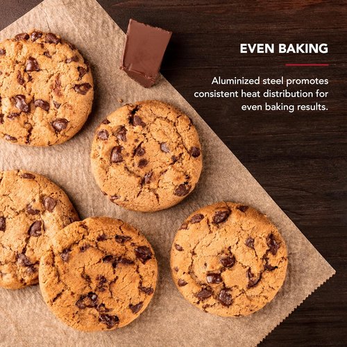 KitchenAid Nonstick Cookie Sheet - 10x15in Aluminized Steel for Perfect Baking | Contour Silver