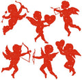 Gift Boutique 24 Pack Valentine Red Glitter Cupid Cutouts 11 Inch Large Cardboard Cut Outs Wedding Classroom Window DIY Craft Party Supply Decorations