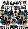 Vampire Party Decoration Include Twilight Saga Birthday Banner , Cake Topper Saga Party Latex Balloons,Swirls for Birthday Vampire Halloween Party Supplies