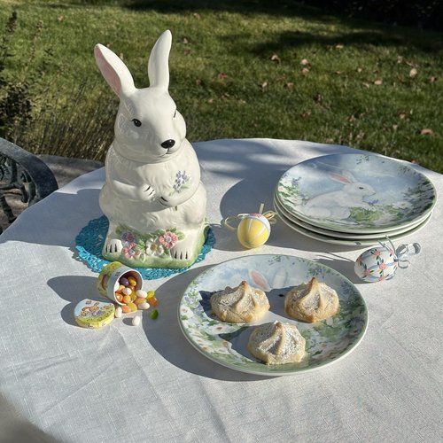 Certified International Easter Morning 3-D Bunny Cookie Jar, 64 oz.