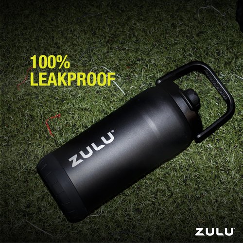 ZULU Goals 101oz Vacuum Triple Wall Insulated | Large Stainless Steel Water Bottle Thermoses with Carry Handle | Chug and Straw Spout | Travel, Gym, Hiking, Camping | 120 Hours Cold | White