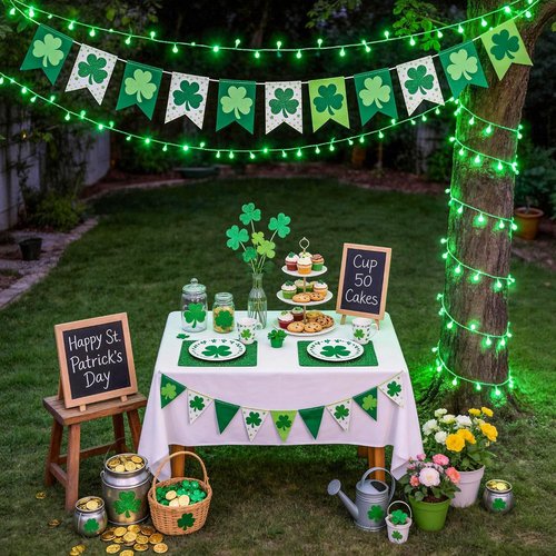 JMEXSUSS 100 LED Globe String Lights - 33ft Indoor/Outdoor Green Lights with 8 Modes for Festive Decor
