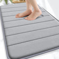 OLANLY Memory Foam Bath Mat - Super Soft & Absorbent | Quick Dry, Machine Washable, 30x20 in Grey