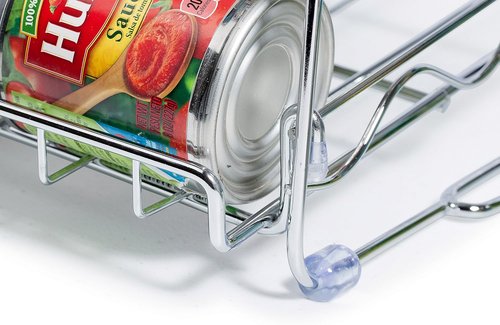 Che'mar Can Organizer - Stackable Rack for 36 Cans | Chrome Canned Food Storage for Pantry & Kitchen