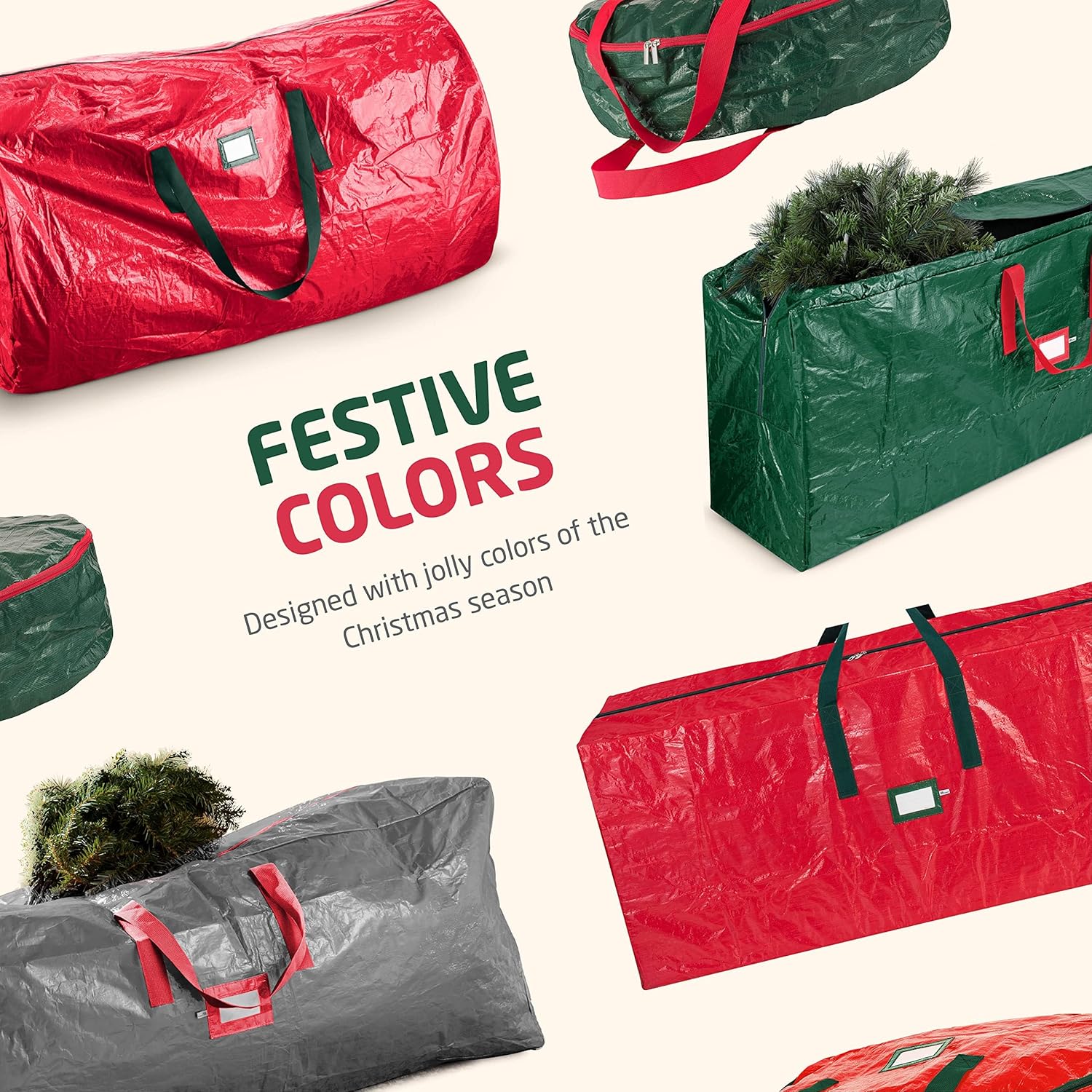 Zober Christmas Tree Storage Bag - Waterproof & Durable for 7.5 Ft Artificial Trees - Navy Blue