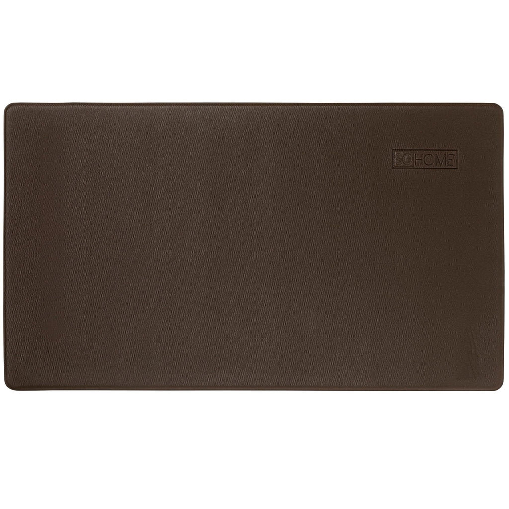 Home Dynamix Cozy Living Home Sweet Home Modern Farmhouse Runner Anti-Fatigue Kitchen Mat, Non-Slip Floor Mat, Padded Standing Desk Mat, Grey/Beige, 17.5"x30"