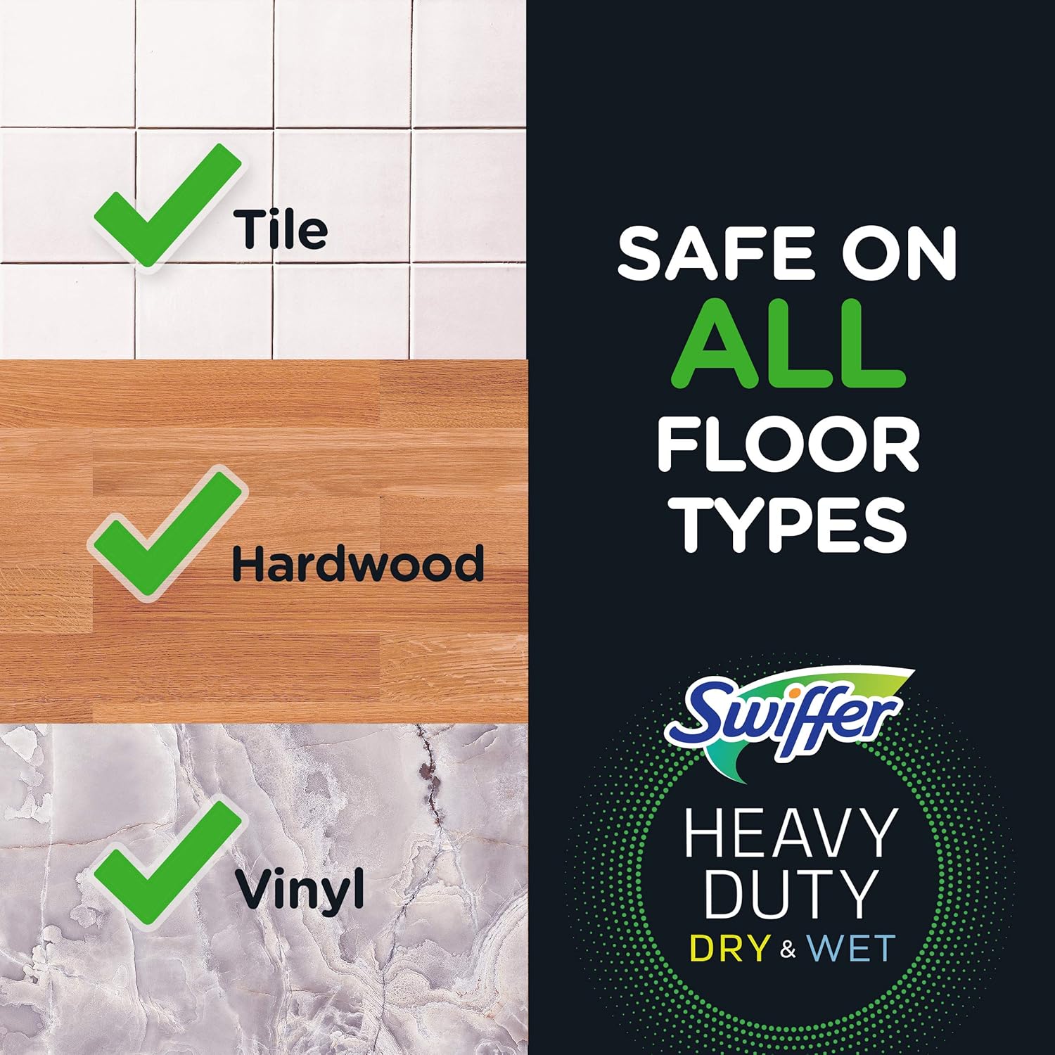 Sweep + Mop Dry Pads Refill - Heavy Duty Multi-Surface Floor Cleaner for Home & Pet | 32 Count