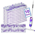 Disposable Mopping Pad Refills for Swiffer PowerMop Multi-Surface Mop and S.wiffer PowerMop Wood Mop, Spray Clean Pads Replacement (Purple -10)