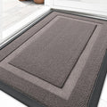 OLANLY Waterproof Front Door Mat - All-Season Natural Rubber Doormat, Easy Clean, 35x23, Taupe