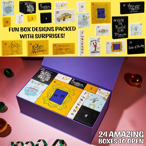 Get Trend Friends TV Show Advent Calendar 2025 for Women, Men, Christmas Countdown Calendar with 24 Days of Surprises, Funny Gifts for Adults