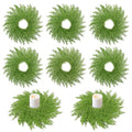 6PCS Christmas Cedar Candle Rings Wreaths 12 Inch Artificial Pine Garland Candle Ring Holder for Christmas Cabinet Table Chair Windows Wedding Doors Xmas Tree Centerpiece Decorations