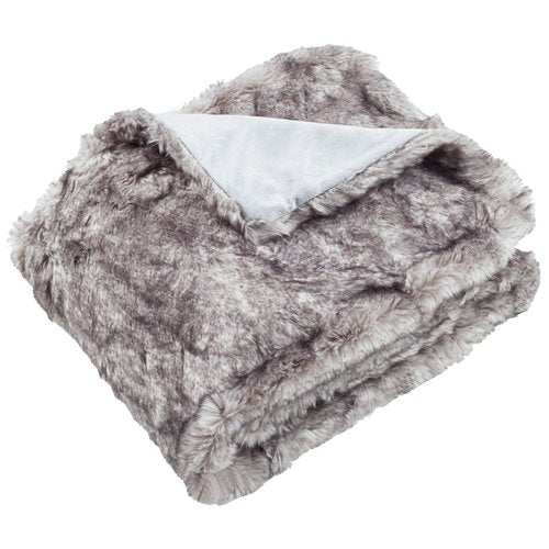 SAFAVIEH Home Collection Faux Chinchilla Throw, Grey