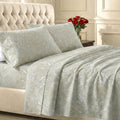 California Design Den Twin Size Cotton Sheets Set - 100% Soft Cotton, 400 Thread Count, Award-Winning Comfort | Paisley Beige