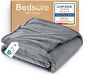 Bedsure GentleSoft Fleece Throw Blanket - XL Plush Cozy 300GSM Lightweight for Travel, Grey, 50x70 Inches