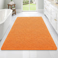OLANLY Large Bathroom Rugs - Extra Soft Chenille Bath Mats | Quick Dry, Machine Washable, 70x46, Orange